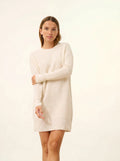 ELENA Dress Crew Neck 6 Ply Snow