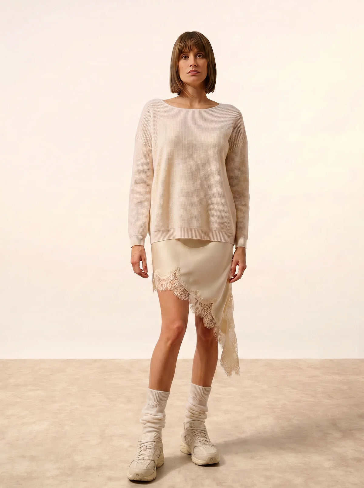 ARIANA Pull Col Bateau Neige