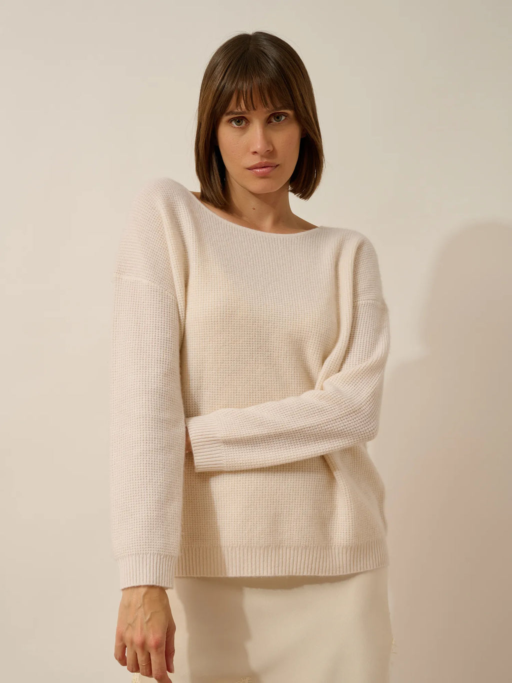 ARIANA Pull Col Bateau Neige