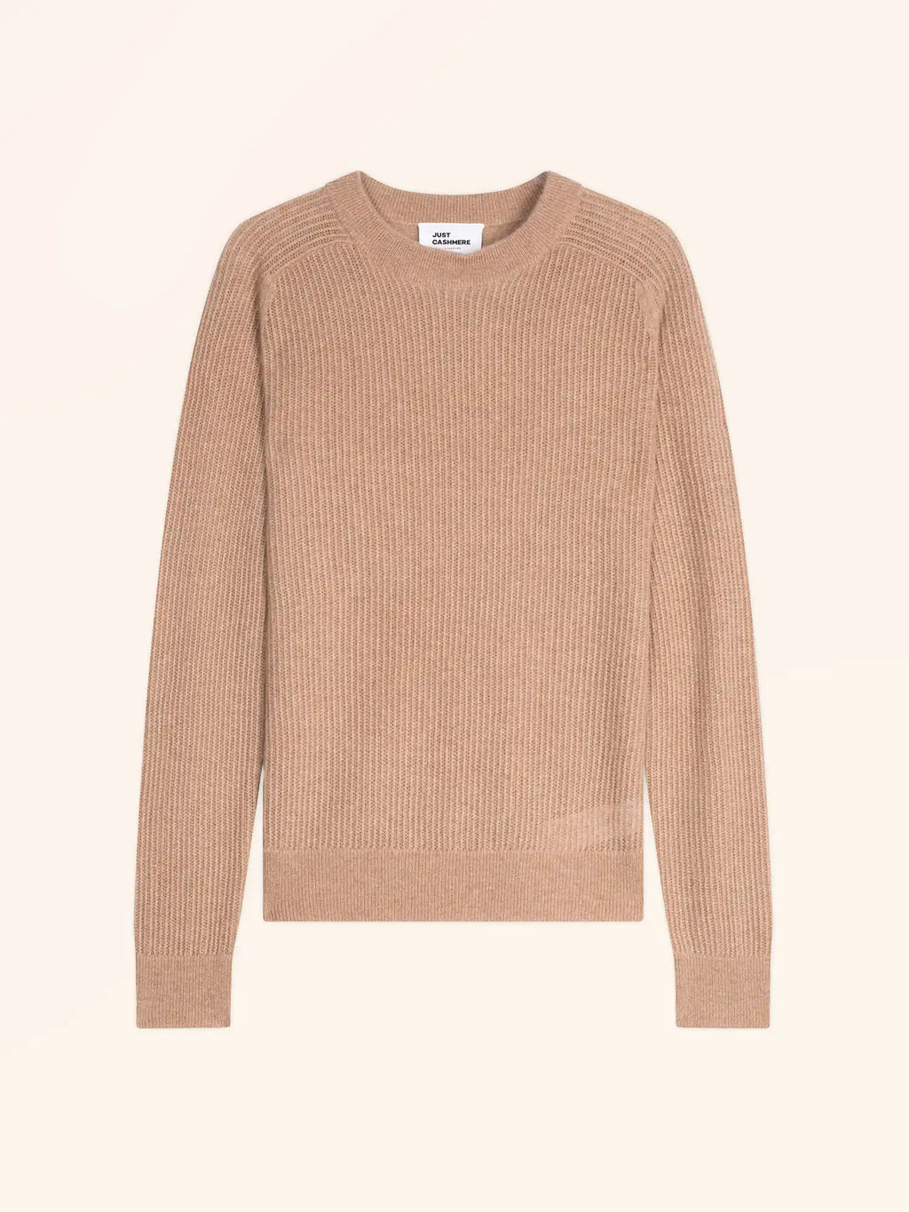 CALLIE Pull Col Rond Camel Chiné