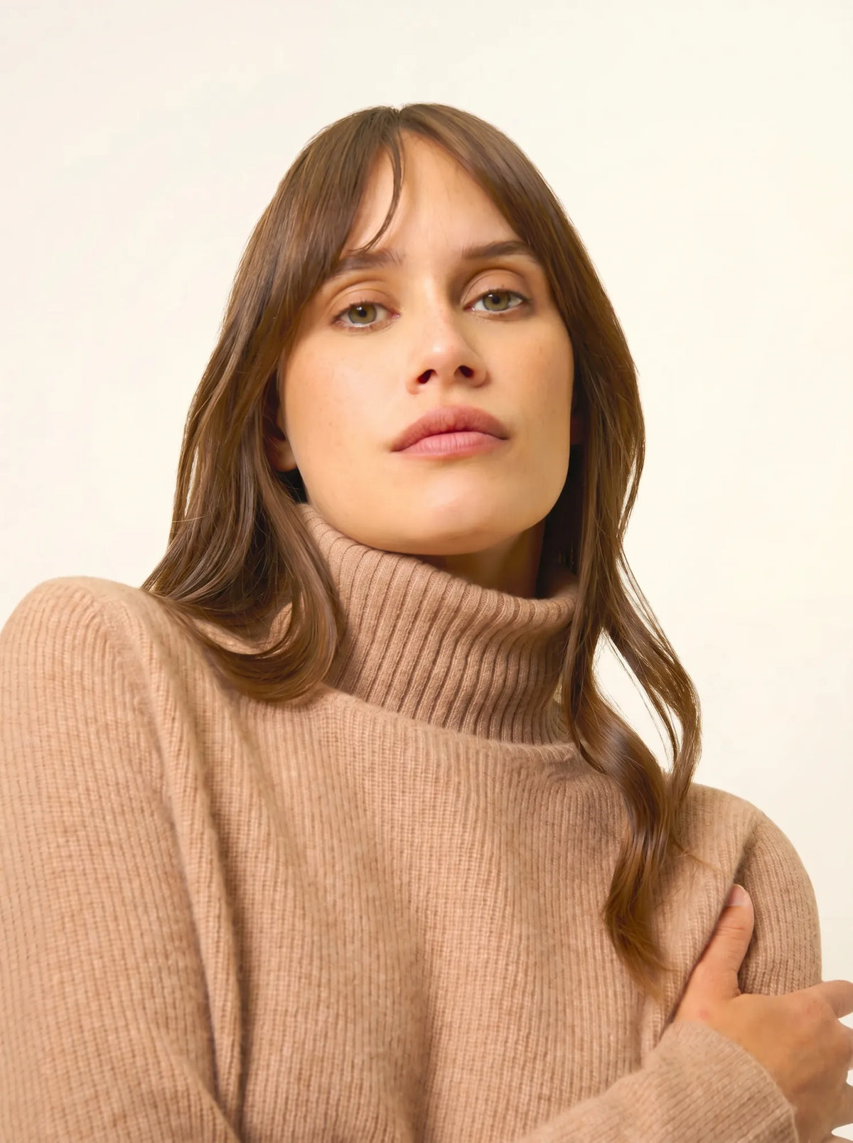 BILL Pullover Rollkragen Camel meliert