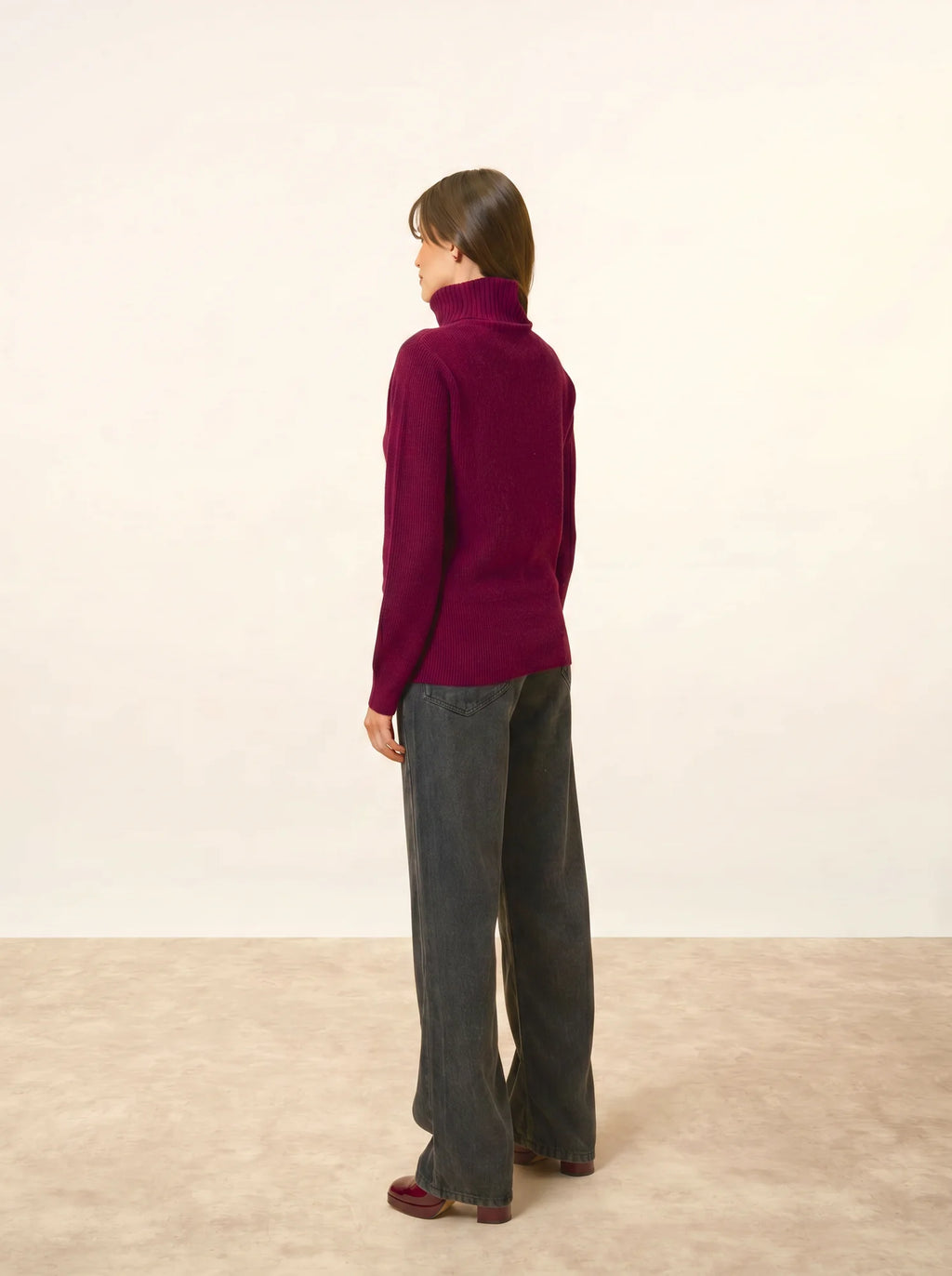 BILL Pullover Rollkragen Bordeaux