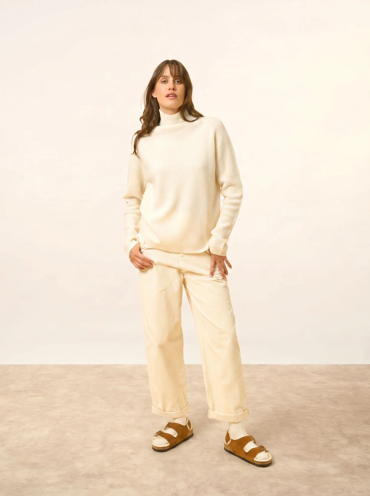 ALYSSA Pull Col Montant Neige