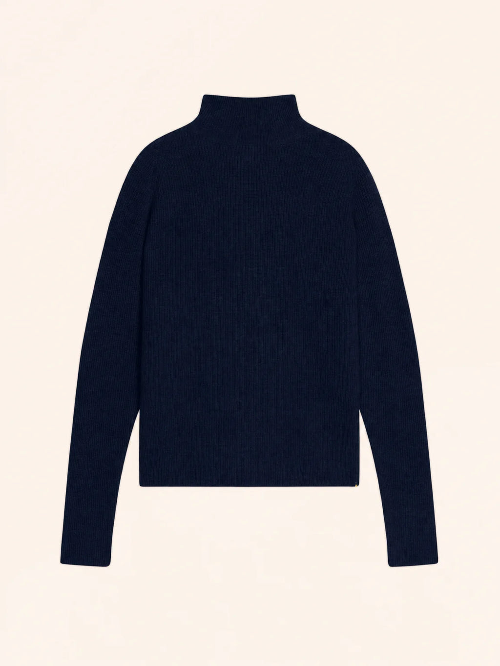 ALYSSA Pull Col Montant Bleu Marine