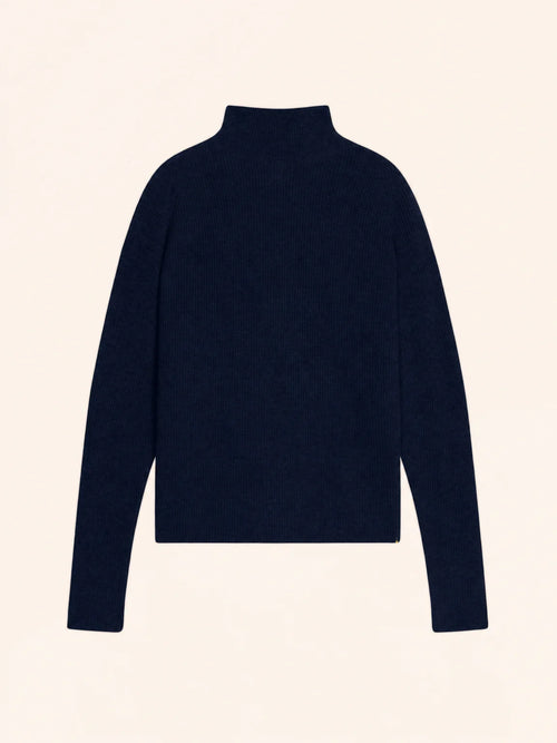 ALYSSA Sweater Mock Neck Navy
