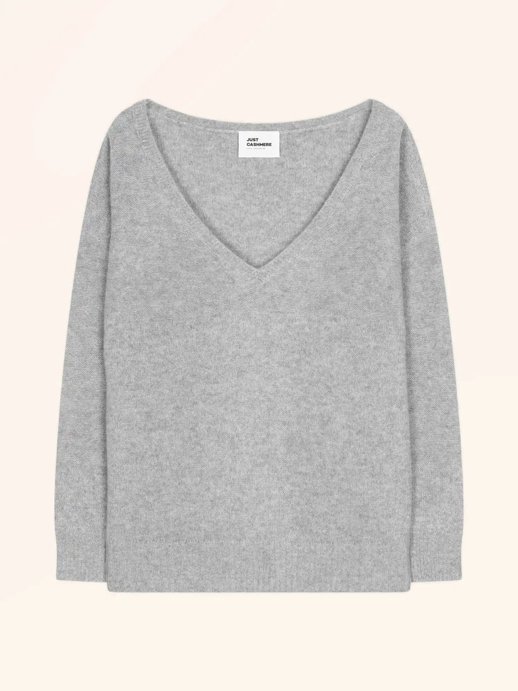 CASSIE Sweater V-Neck 4 Ply Heather Cloud