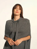 MIAMAR Cape Col Rond Cordon Coulissant Anthracite Chiné