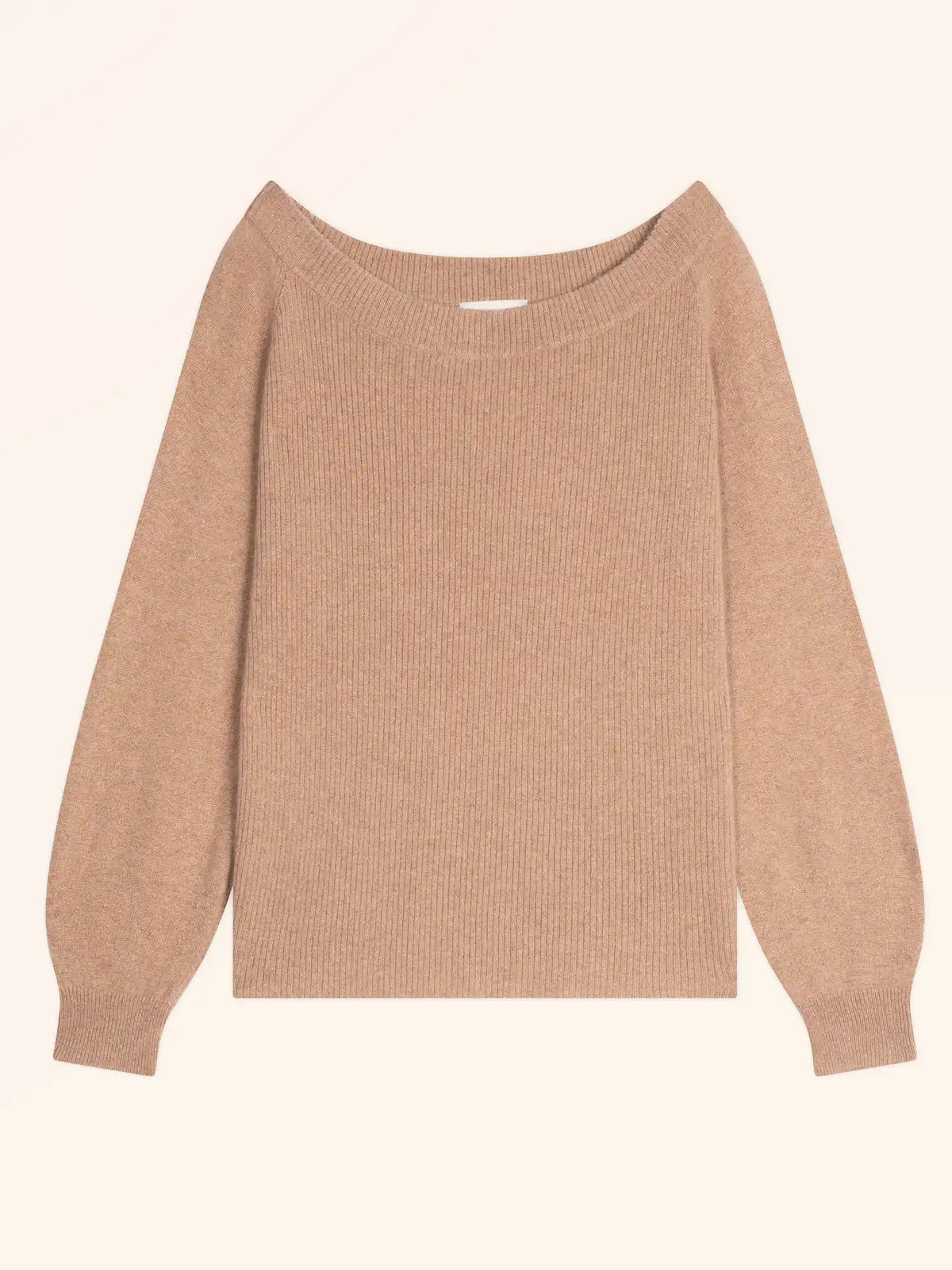 TONY Sweater Boat Neck Heather Camel