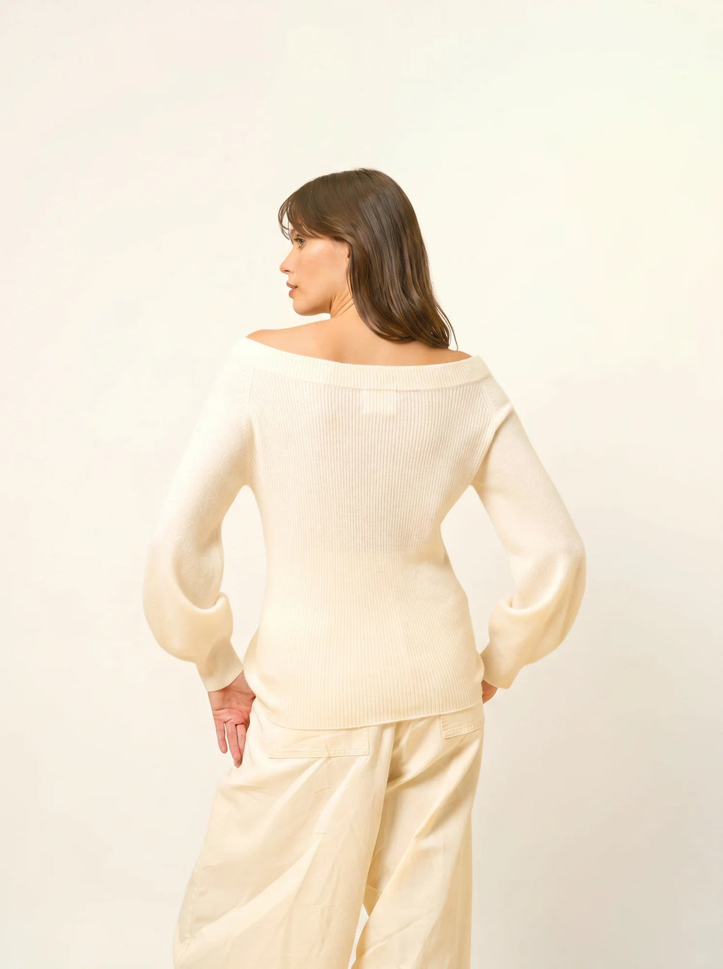 TONY Pull Col Bateau Neige
