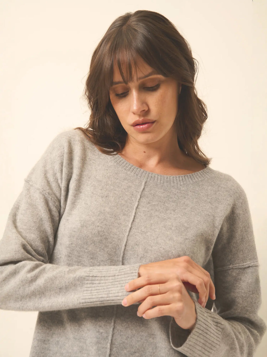 TESS Sweater Crew Neck Heather Cloud