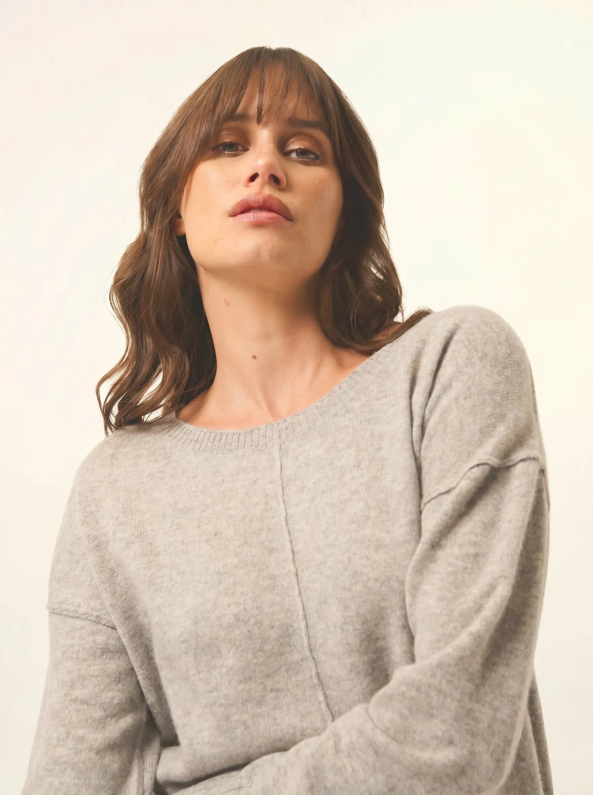 TESS Sweater Crew Neck Heather Cloud