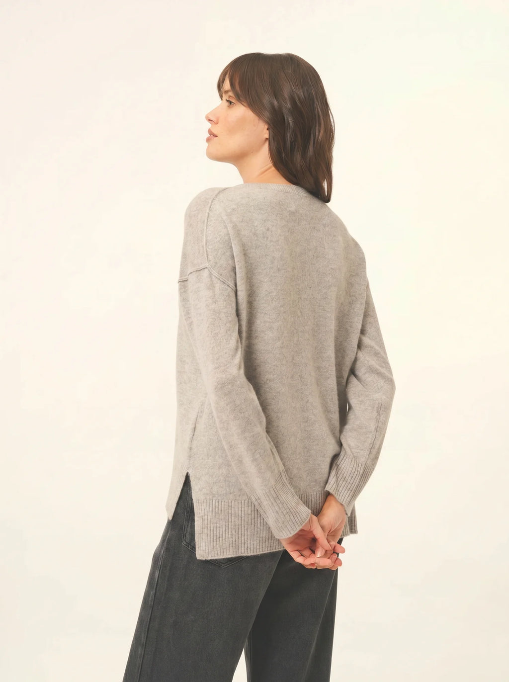 TESS Sweater Crew Neck Heather Cloud
