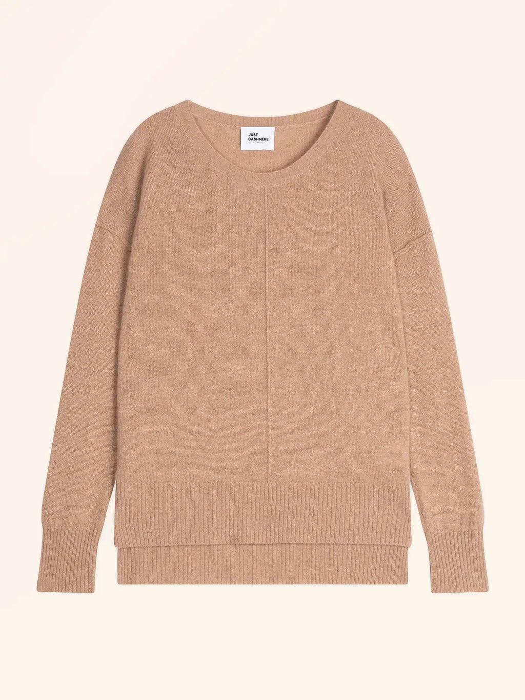 TESS Pullover Rundhalsausschnitt Camel meliert