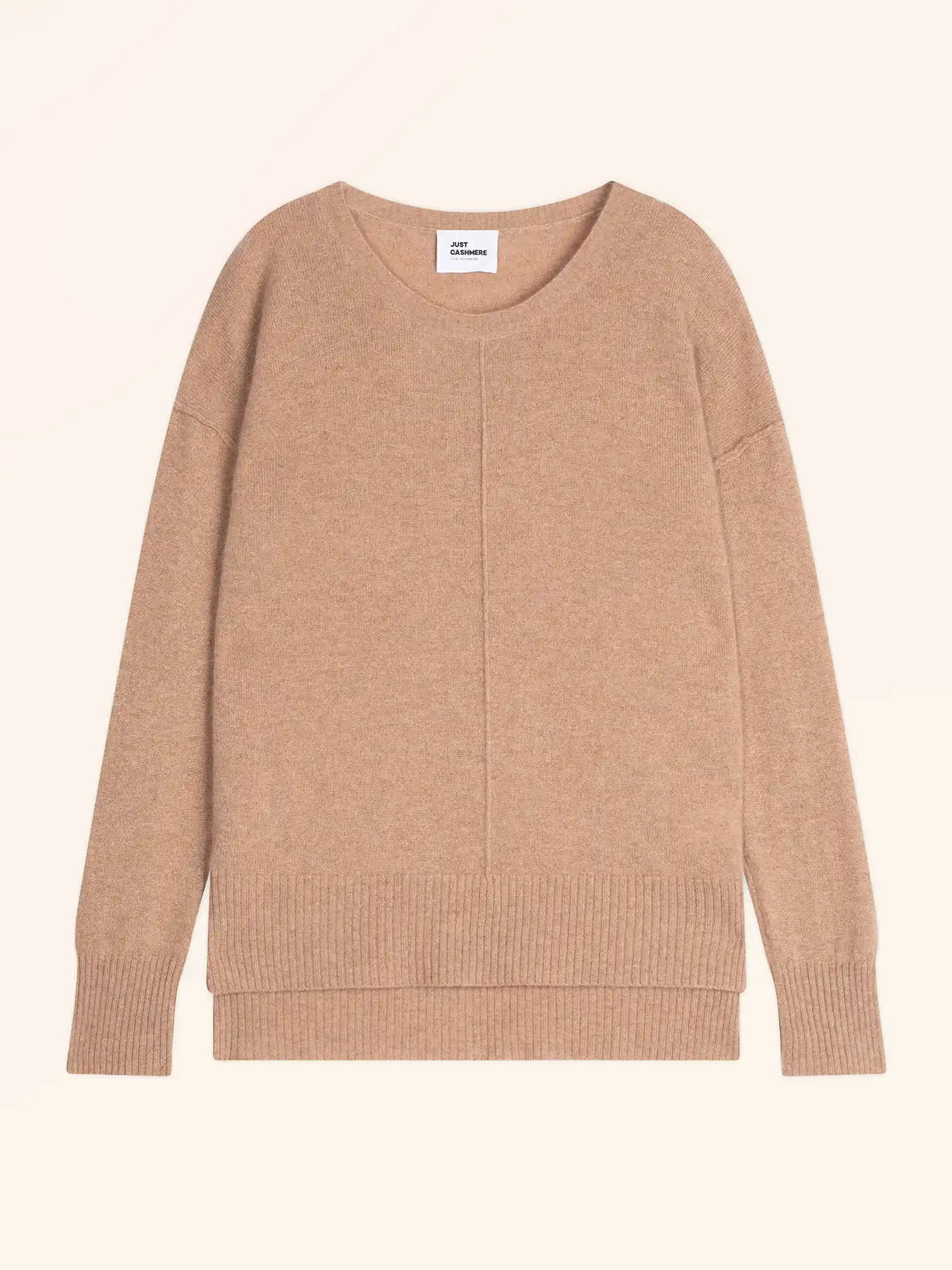 TESS Pullover Rundhalsausschnitt Camel meliert