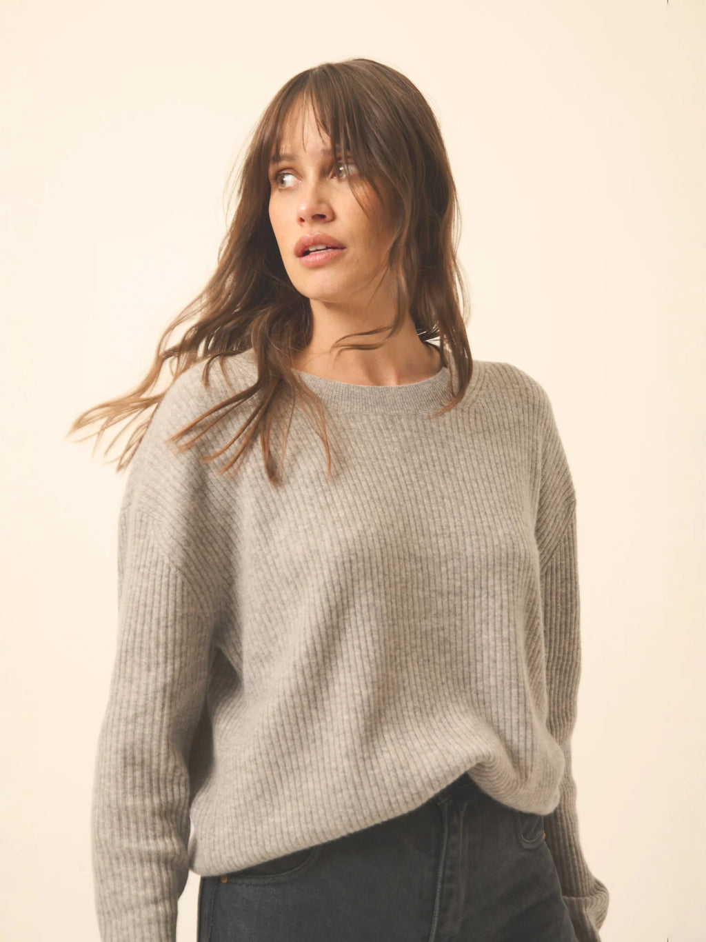 CHARLINE Sweater Crew Neck Heather Cloud