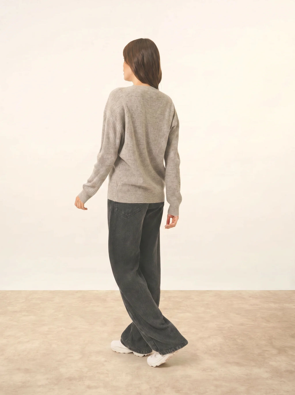 CHARLINE Sweater Crew Neck Heather Cloud