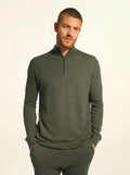 NOUR Sweater Trucker Neck Heather Khaki