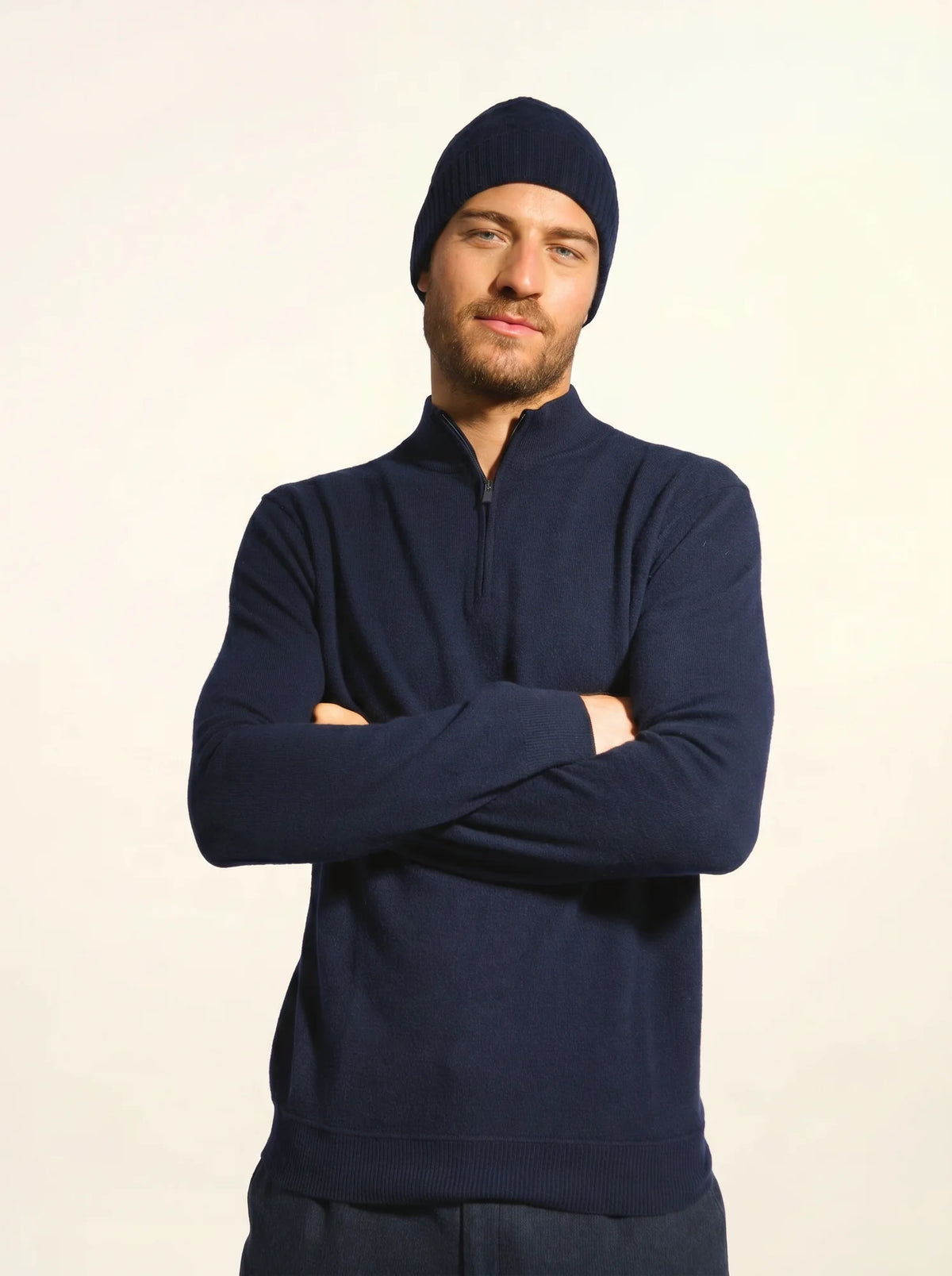NOUR Pull Camionneur Bleu Marine