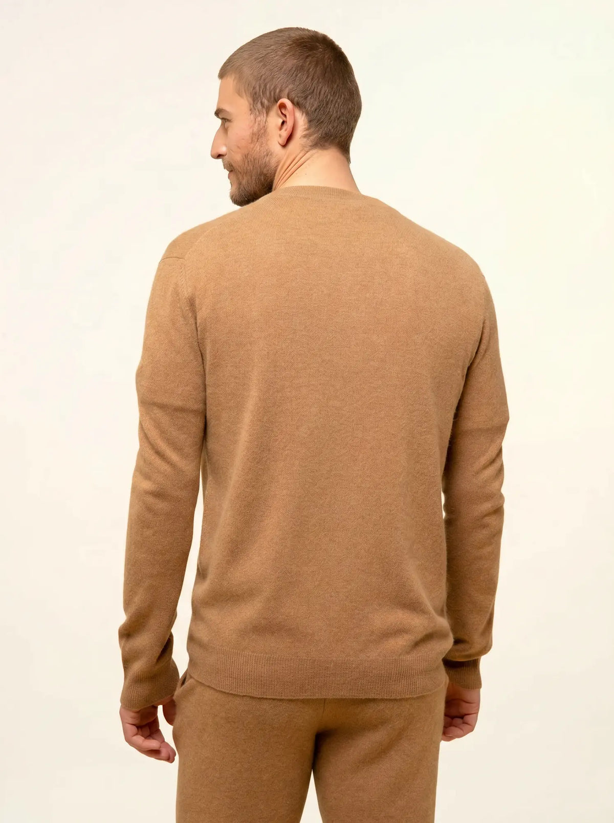 POLNOON Gilet Zippé Col Mao Noisette