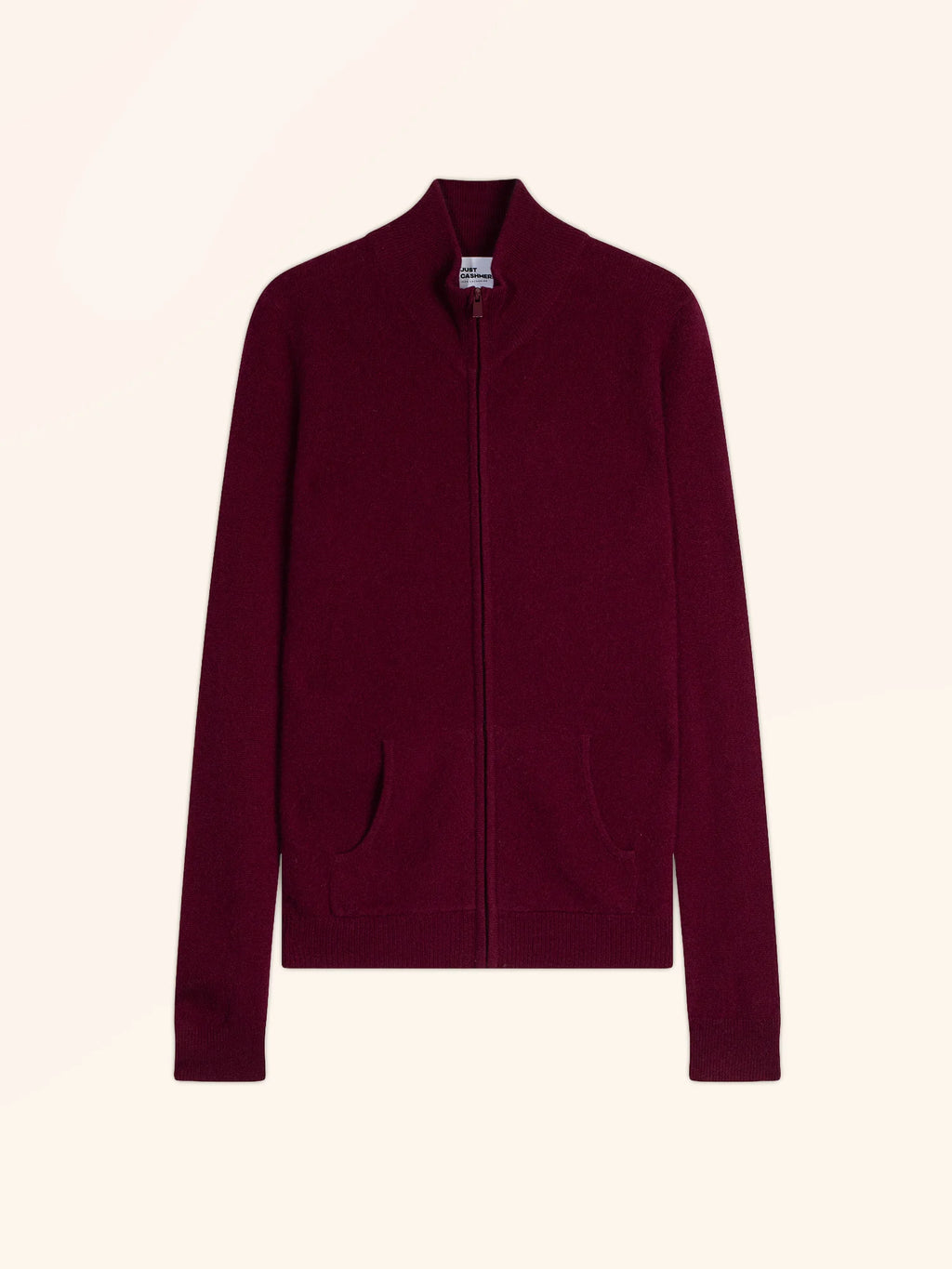 AYR Gilet Zippé Col Montant Bordeaux