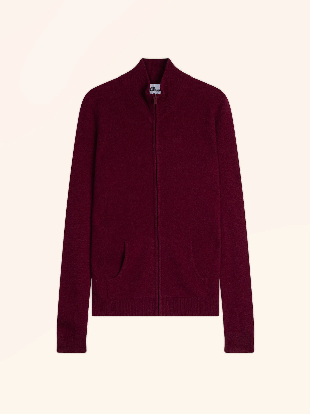 AYR Gilet Zippé Col Montant Bordeaux