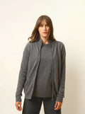 AYR Gilet Zippé Col Montant Anthracite Chiné