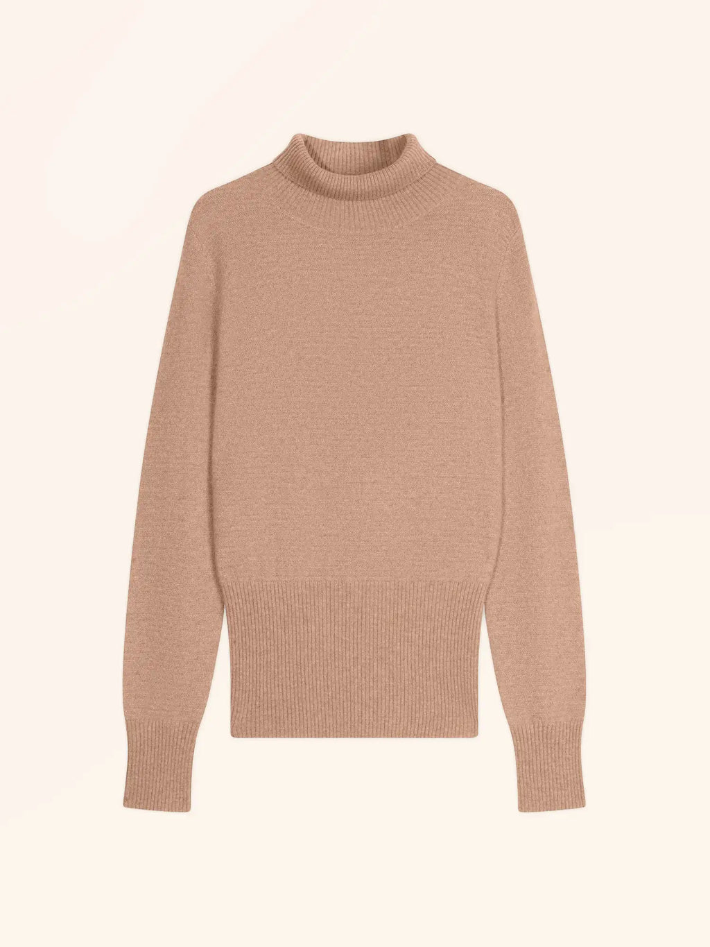 UDNY Pull Col Roulé Camel Chiné