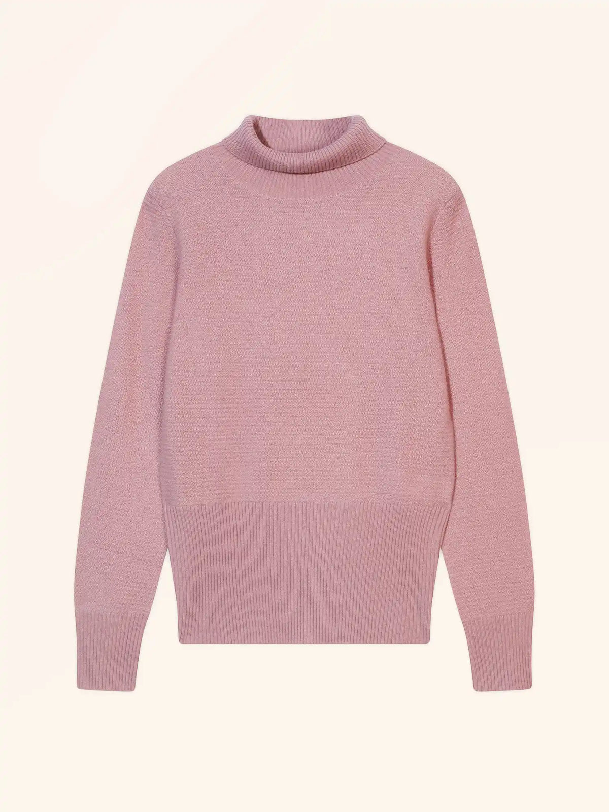 UDNY Pull Col Roulé Bois de Rose
