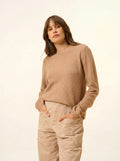 NETHY Pull Col Bateau Camel Chiné