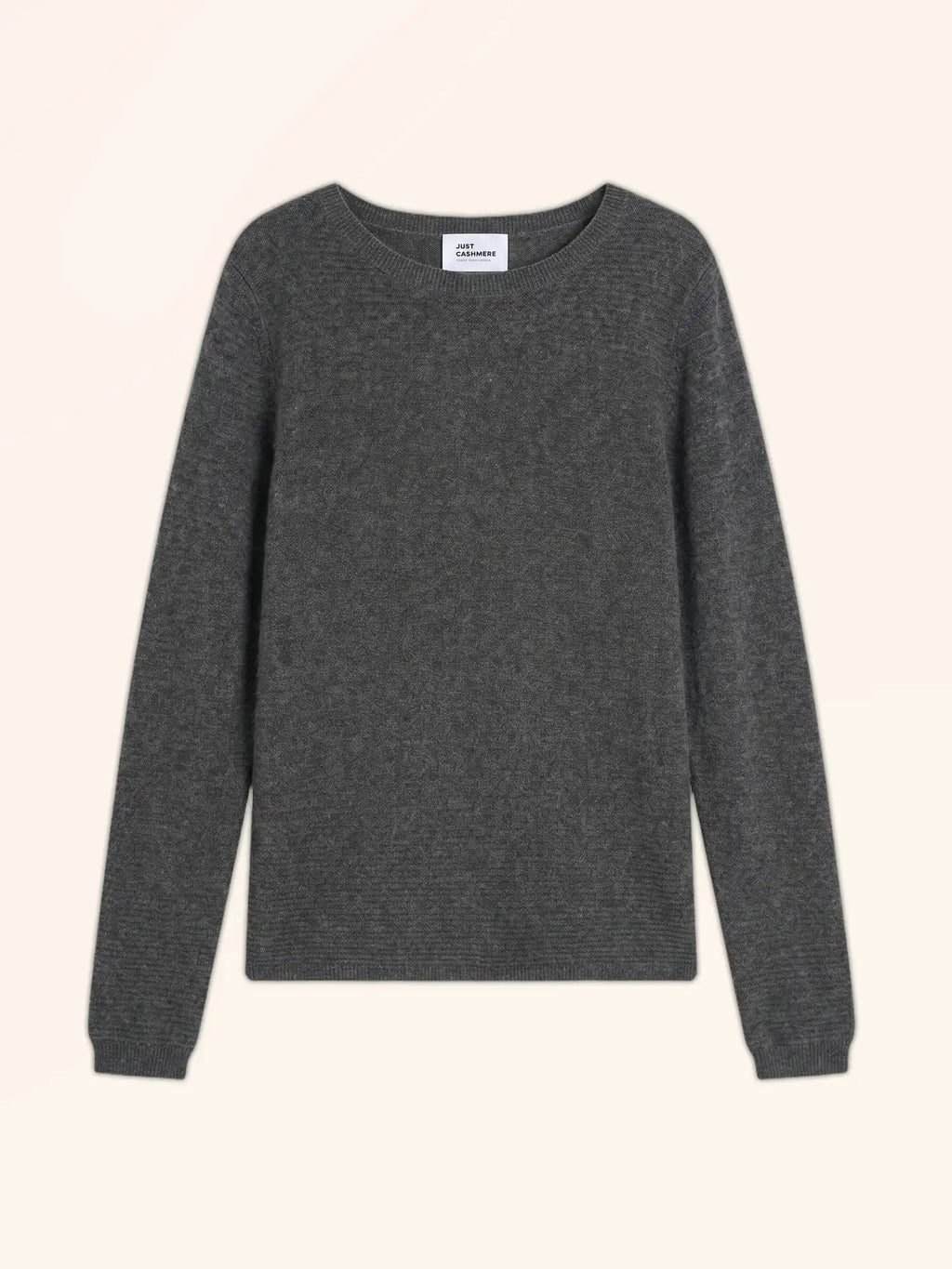 NETHY Pull Col Bateau Anthracite Chiné