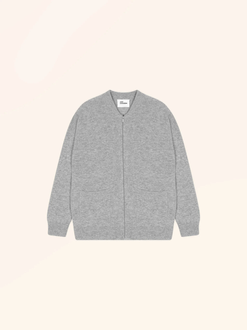 ERVIE Gilet Zippé Col Mao Nuage Chiné