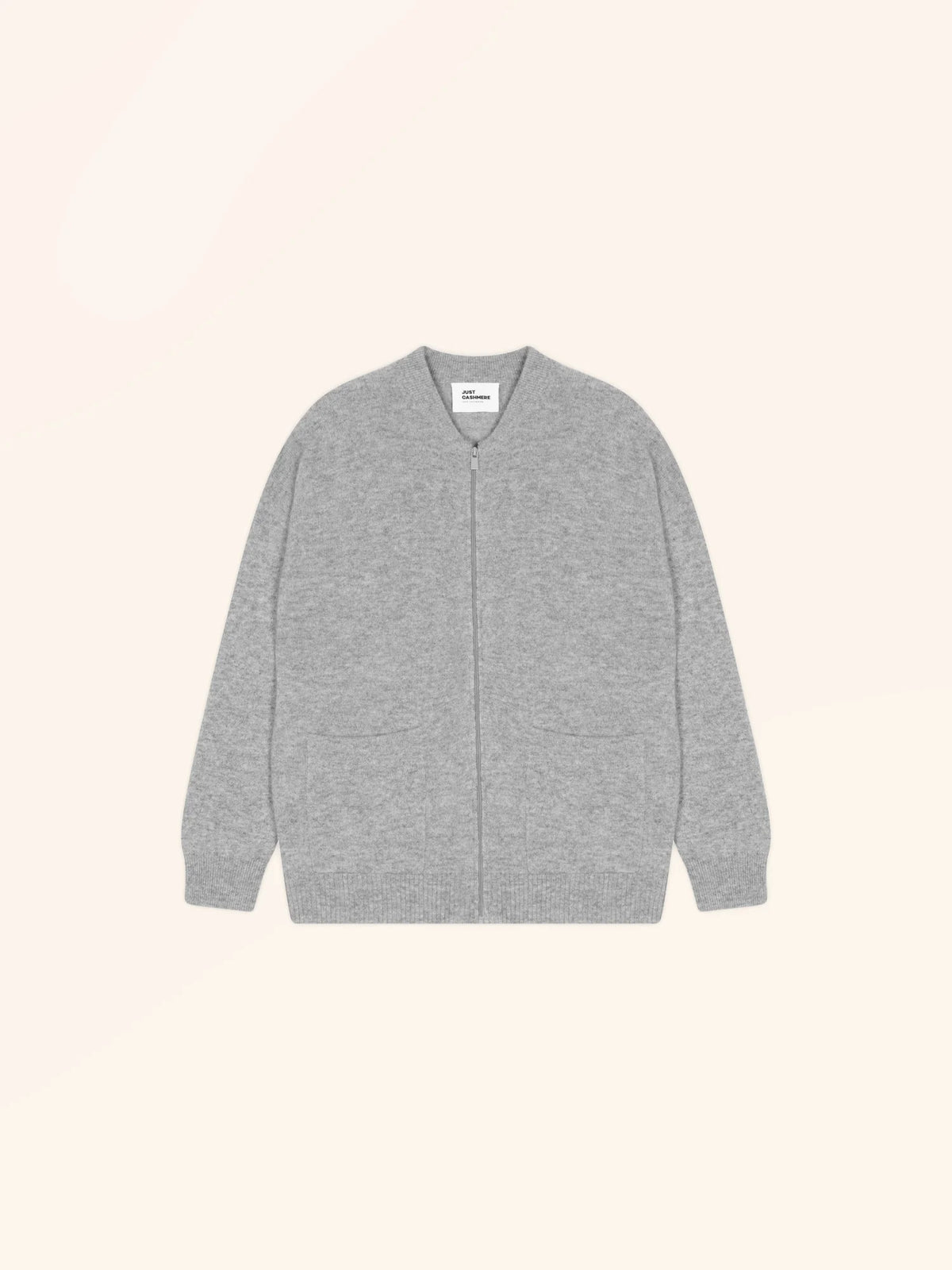 ERVIE Gilet Zippé Col Mao Nuage Chiné