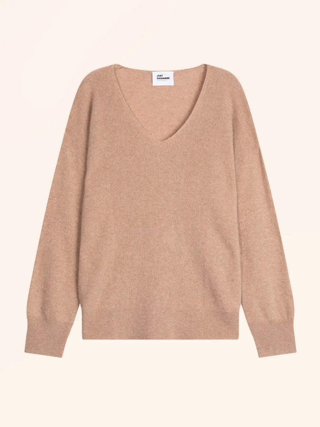 BIRSE Pull Col V Camel Chiné