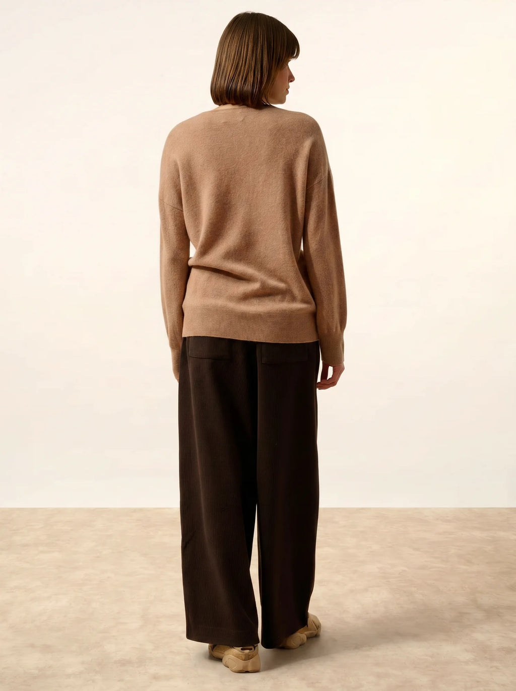 BIRSE Pull Col V Camel Chiné