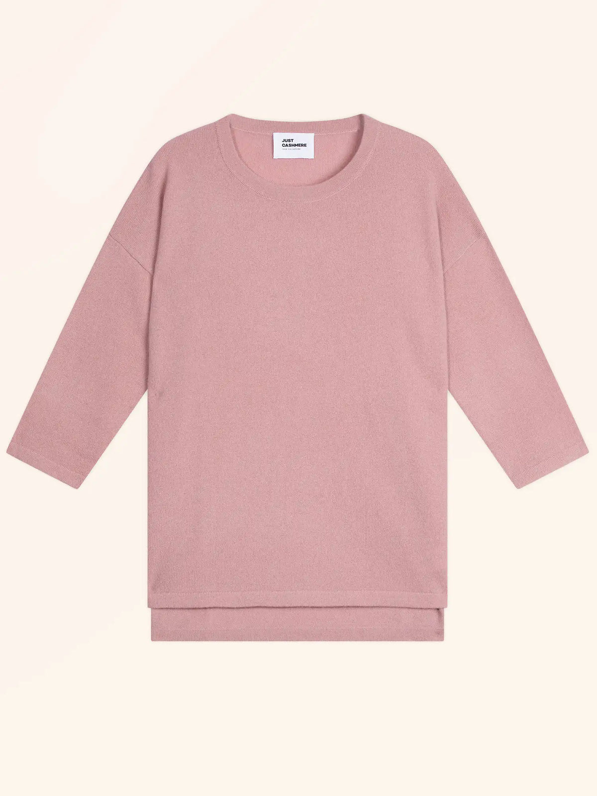 CLATTIE Pullover Rundhalsausschnitt Rosenholz