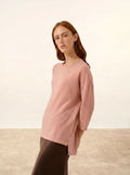 CLATTIE Pullover Rundhalsausschnitt Rosenholz
