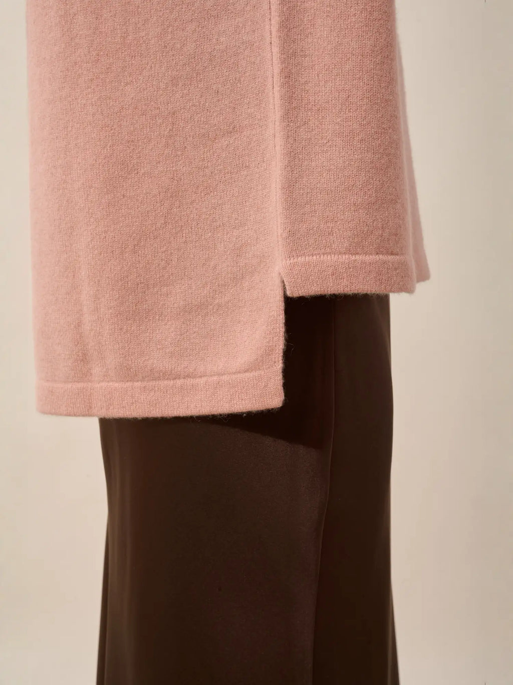 CLATTIE Pullover Rundhalsausschnitt Rosenholz