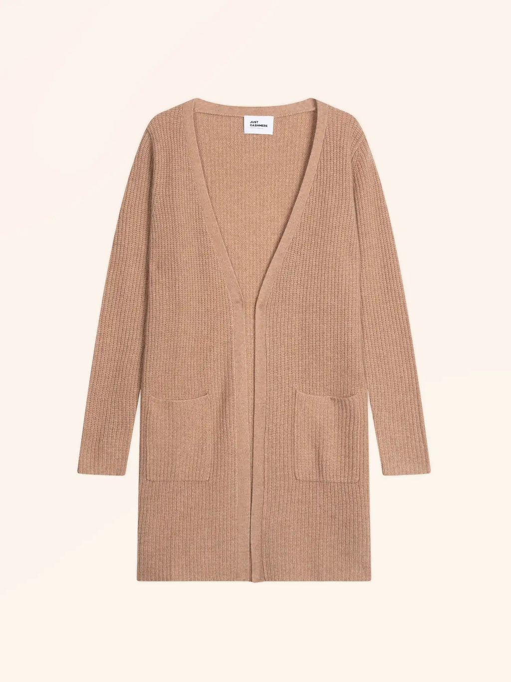 BRAEMAR Jacket Long Open 4 Ply Heather Camel