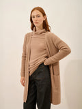 BRAEMAR Jacket Long Open 4 Ply Heather Camel