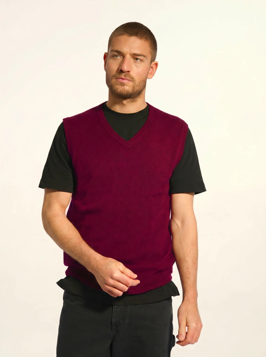 CORKI Top V-Ausschnitt Bordeaux