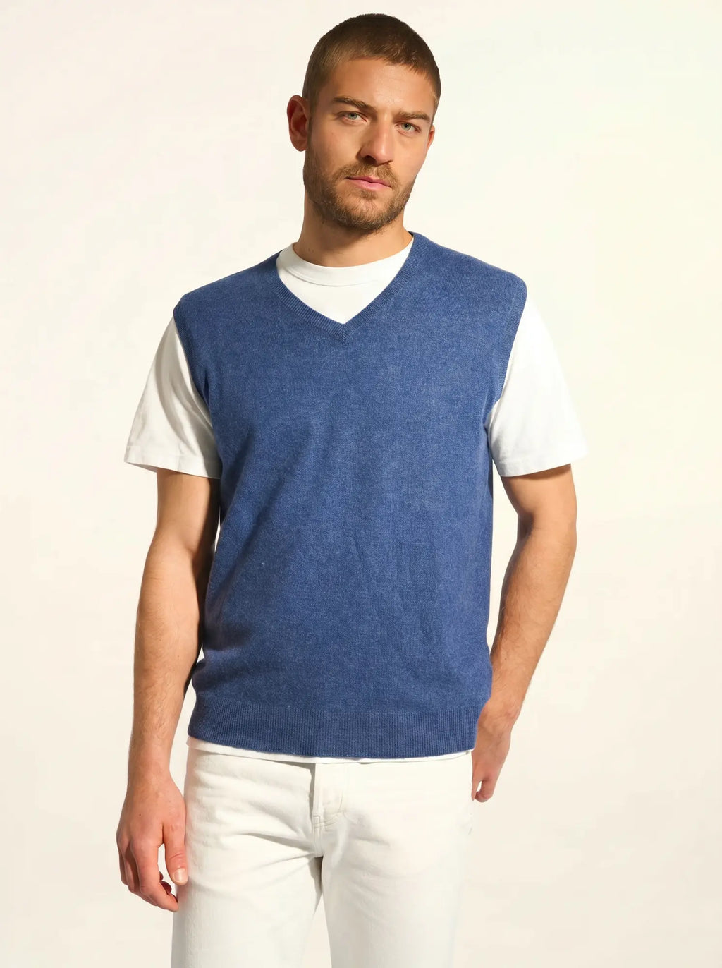 CORKI Tank Top V-Neck Heather Ocean