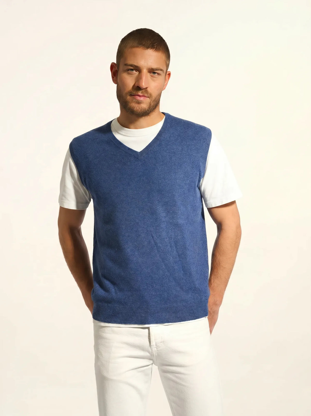CORKI Tank Top V-Neck Heather Ocean