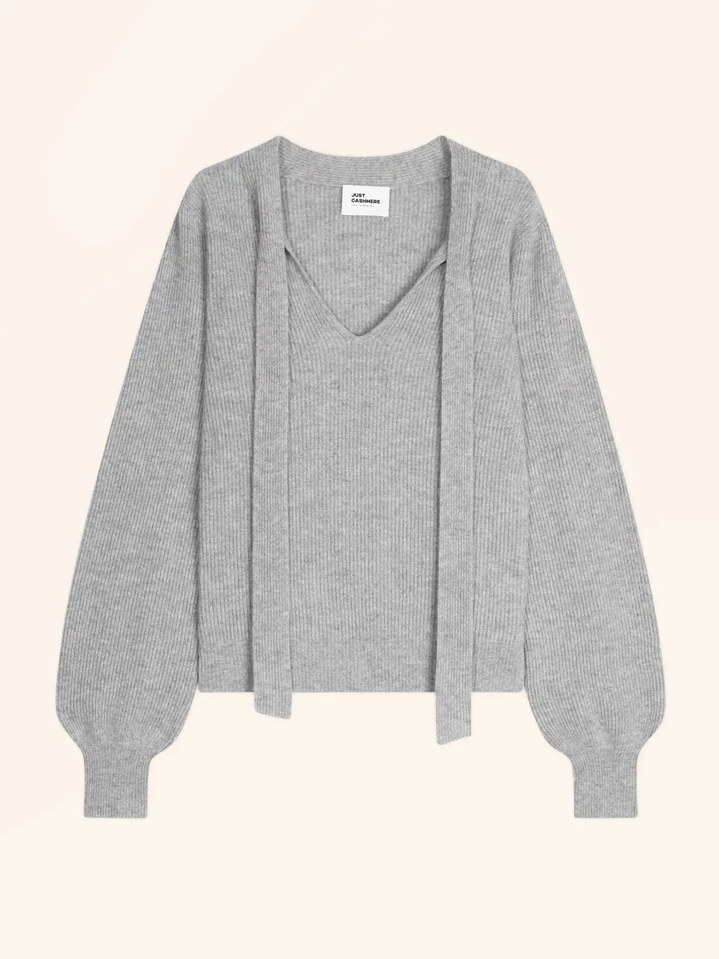 NOTY Pull Col Lavallière Nuage Chiné