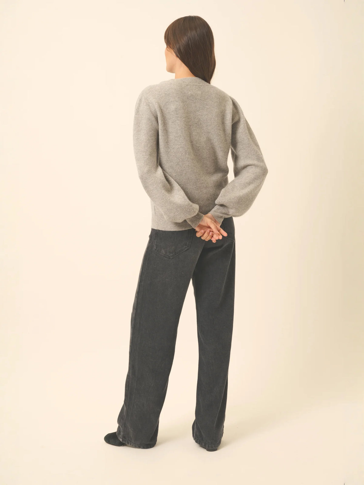 NOTY Pull Col Lavallière Nuage Chiné