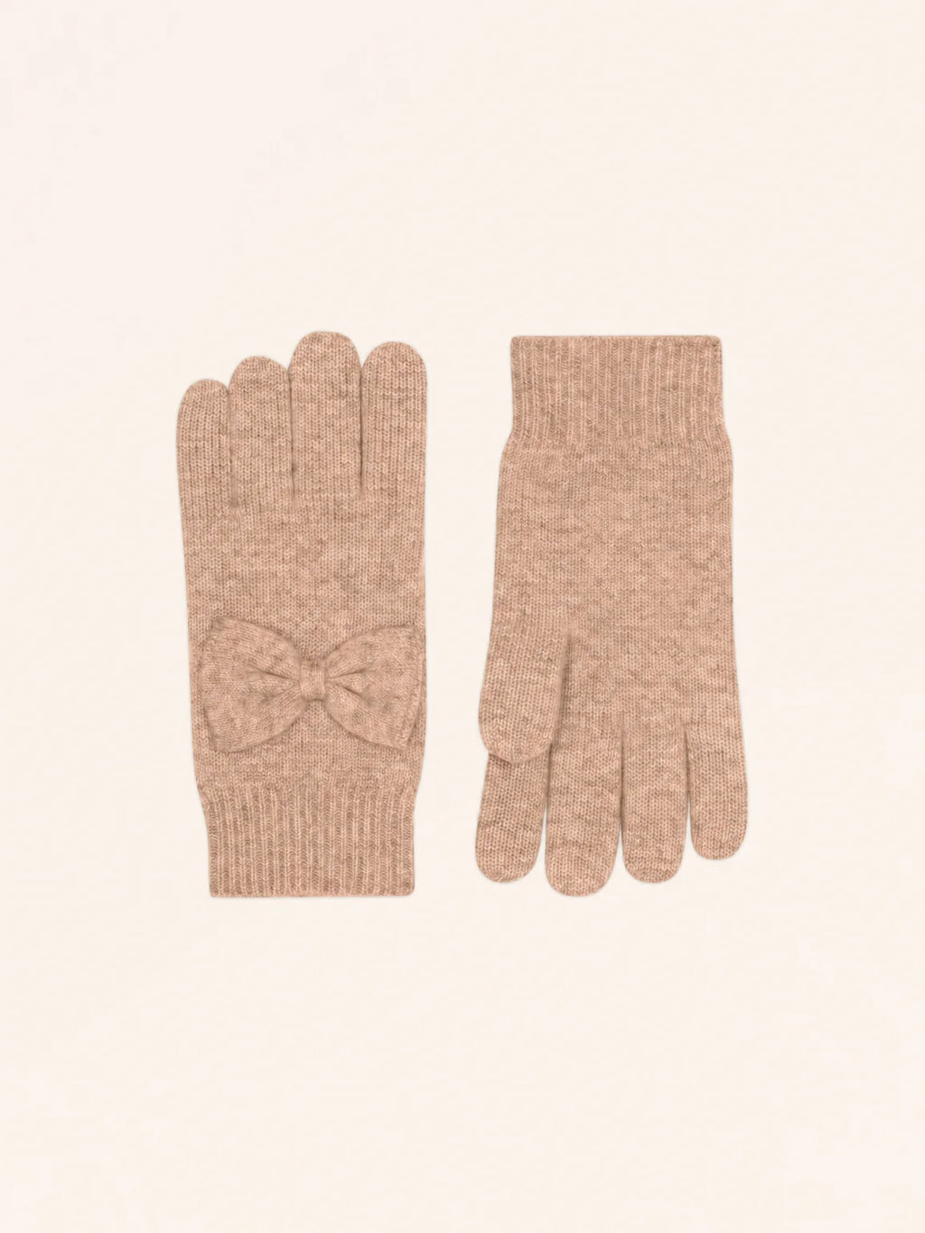 LUCY Gants 4 Fils Camel Chiné