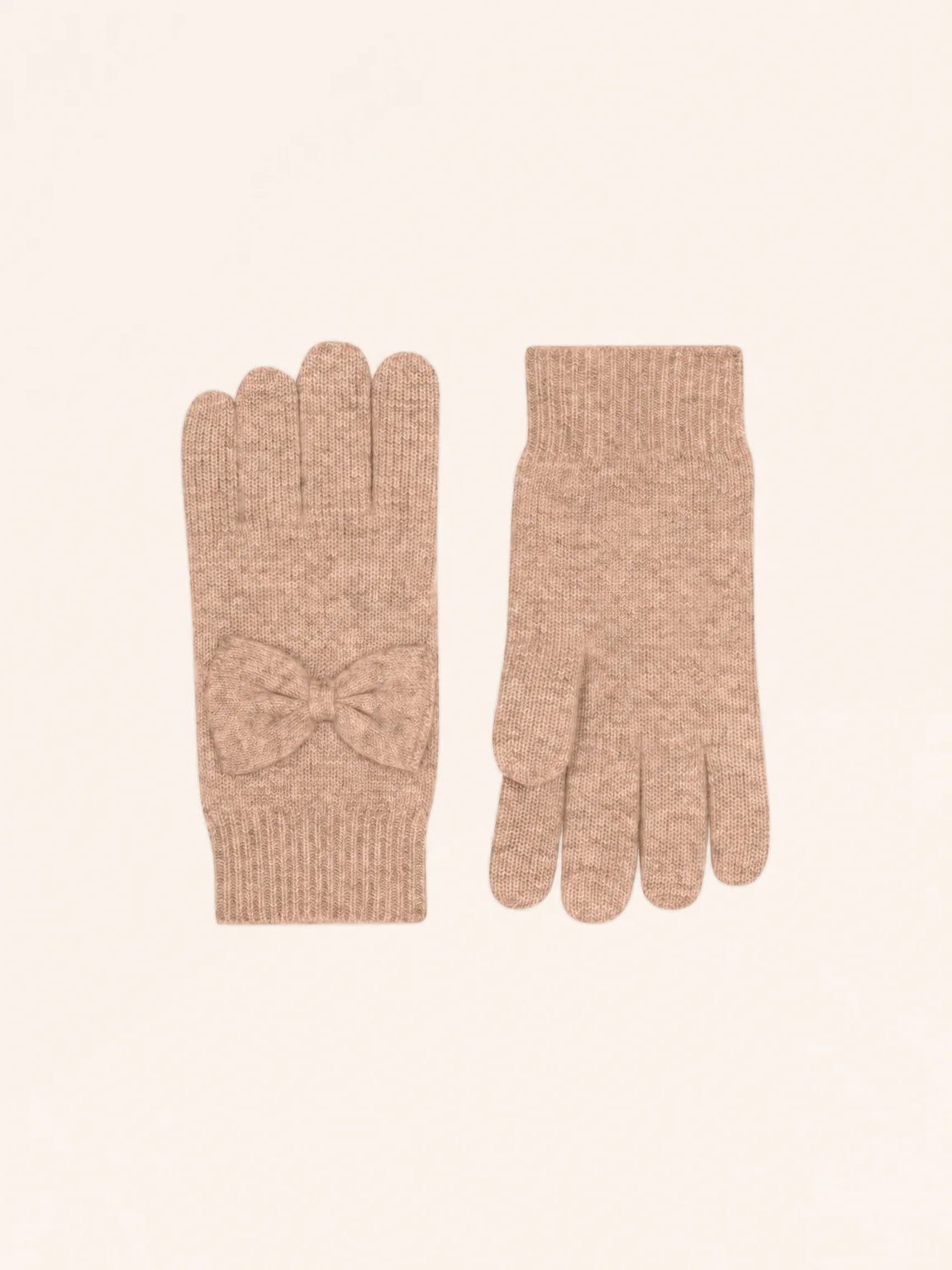 LUCY Gants 4 Fils Camel Chiné