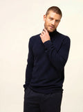 LEONIE Pull Camionneur 4 Fils Bleu Marine