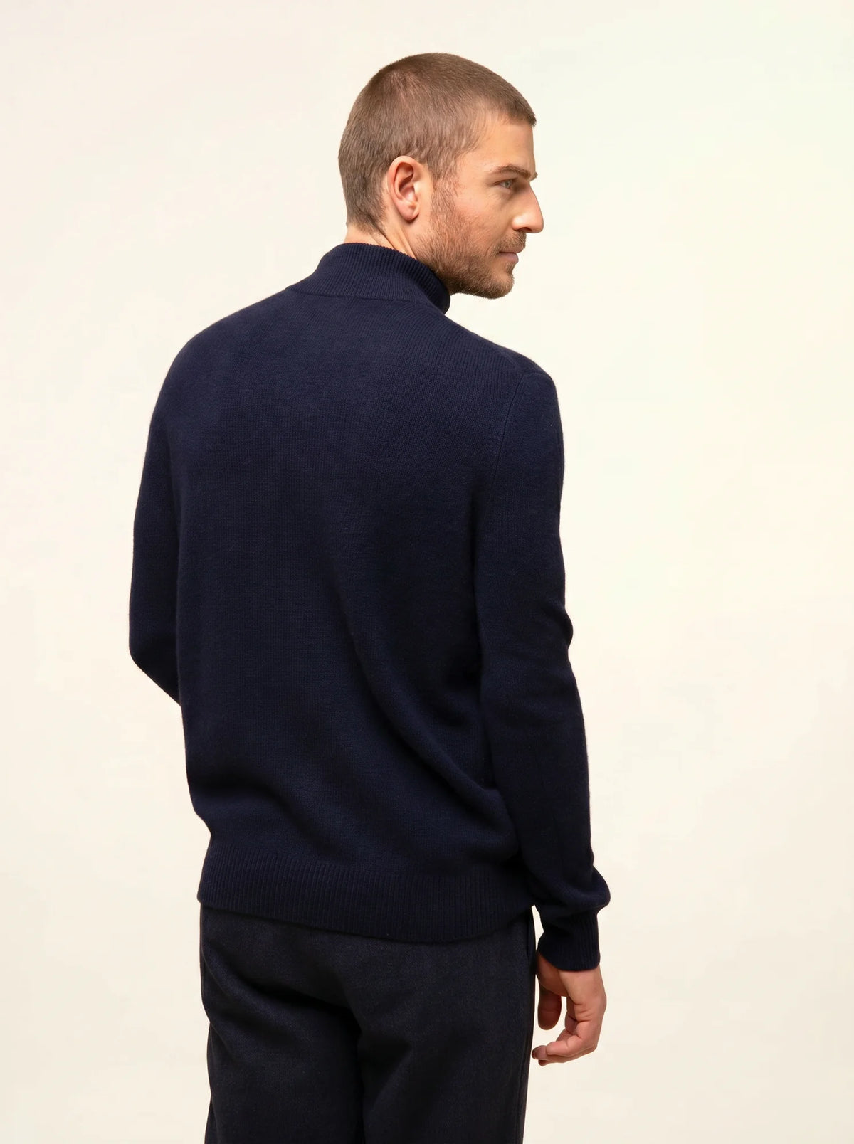 LEONIE Pull Camionneur 4 Fils Bleu Marine