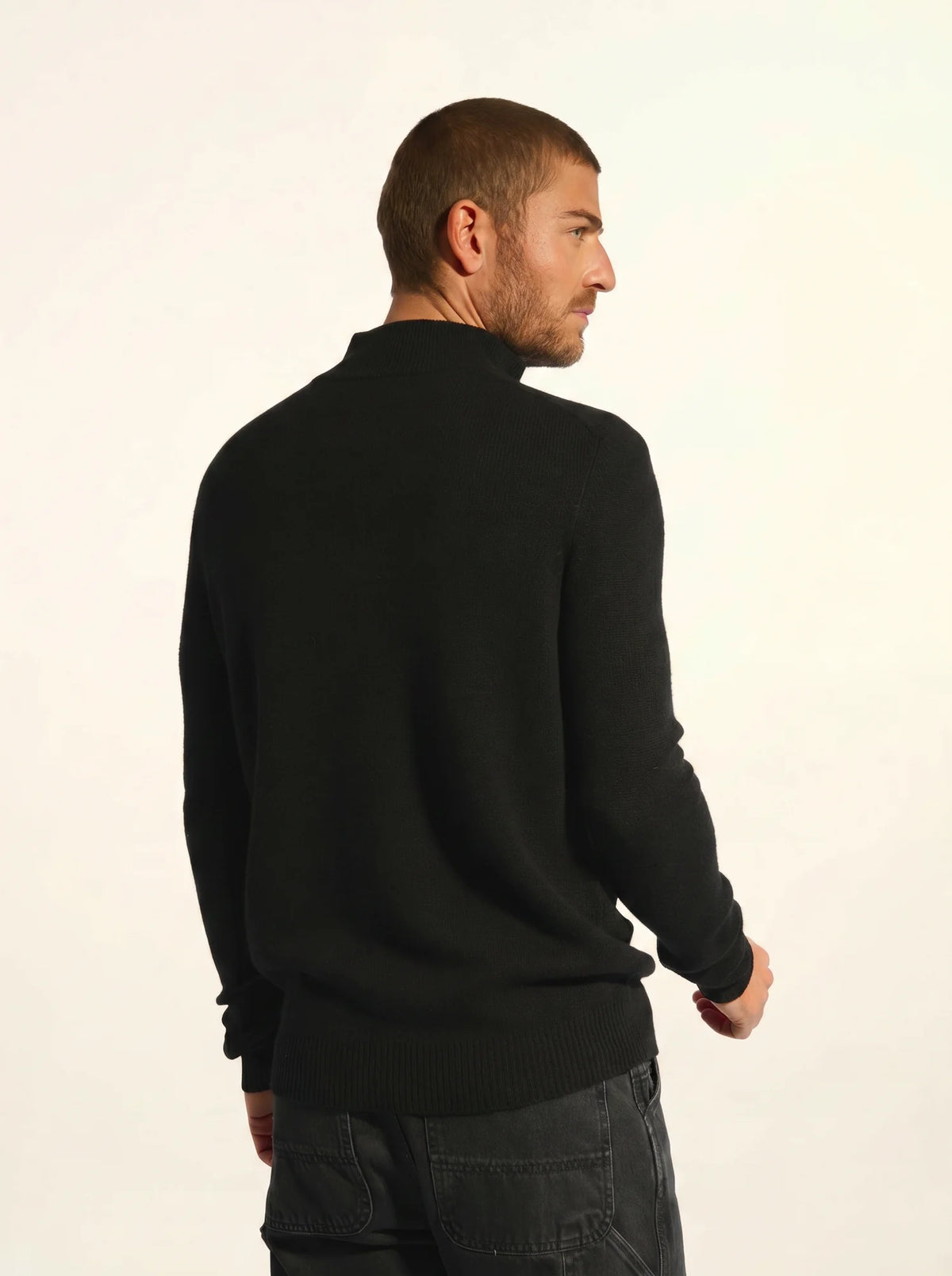 LEONIE Pull Camionneur 4 Fils Noir