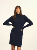 ZOELA Dress Turtleneck Navy